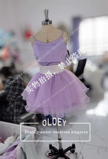 OLOEY Customized Hanbok 2026 Short Korea Performance Prom Dresses Wedding Photo Shoot Mini Reception Gown Party Dress