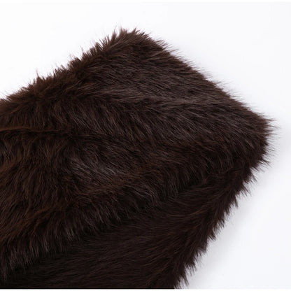 Faux Fur Tassels Scarf for Women Autumn Winter Fluffy Fur Neckerchief 2026 New Lady Luxury Shawl Scarves Clothing Accessories