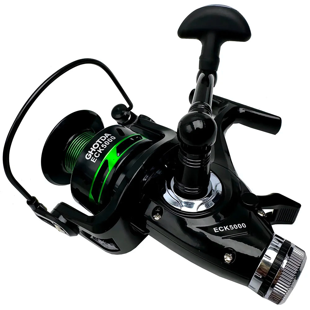 Carp Double Brake Design Spinning Fishing Reel Gear Ratio 5.2:1 High-speed with Dual Braking System Bass Travel Fishing Gear