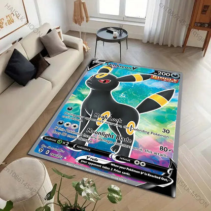1PC Pokémon Card Charizard Squirtle Print Carpet for Living Room Bedroom Kid's Room Home Decor Area Rug Sofa Cloakroom Mat