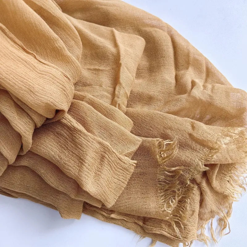 60 Color Cotton Crepe Shawl Headwraps Fashion Scarf Hijab For Women Veil Muslim Islam Hijab Cap Scarf For Muslim Shawl 200*90CM