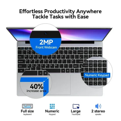 2026 Intel Core i9 9900 15.6 Inch Laptop 32GB RAM 2TB SSD Windows 11 1920x1080 HD Ultra Slim Gaming Gamer Office