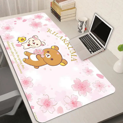 XXL Cartoon Pink Mouse Pad Anime Kawaii Keyboard Rug Laptop Cute Gaming Soft Mousepad Computer HD Desk Mat