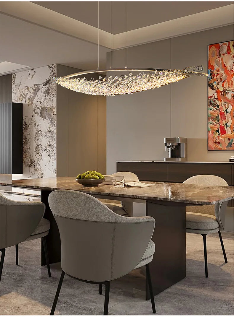 Luxury Crystal Chandeliers Pendant Light Led Chandelier Ceiling Lights Home Decor Items Dining Table Light Ceiling Hanging Lamp