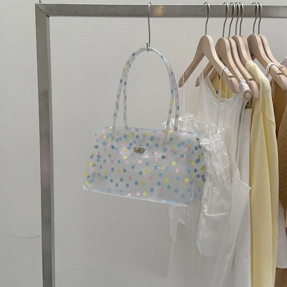 Fashion Transparent Pvc Dot Women Handbags Designer Swee tJelly Bag Lovely Summer Bag Cute Flap Square Bags 2026