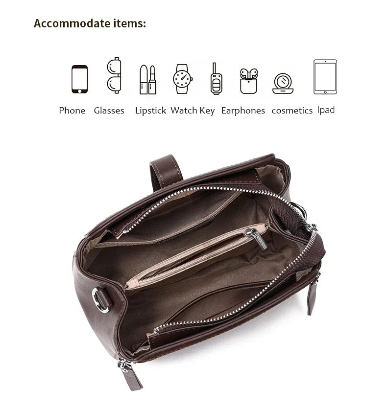 NEW Winter Women's Vintage Natural suede Leather Shoulder Bags Ladies Luxury Designer Cowhide Handbags Female Crossbody Bag