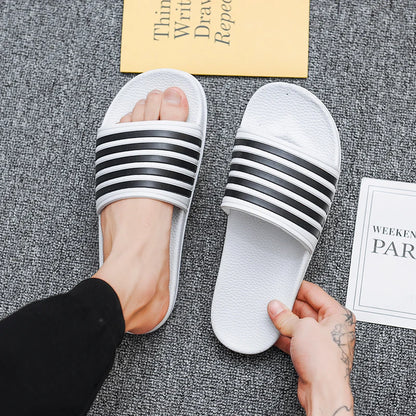 Plus Size Men Indoor Home Slippers Male Soft Comfortable Bath Slipper Men's EVA Flat Thick Platform Outdoor Beach Sandals Summer