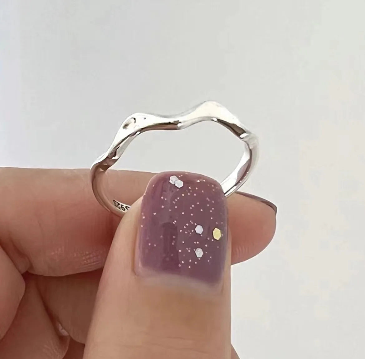 VENTFILLE 925 Sterling Silver Geometric Multilayer Round Bead Ring Female Fashion Punk Temperament Prevent Allergy Charm Jewelry