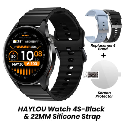 HAYLOU Watch 4S GPS Smartwatch 1.43” HD AMOLED Display 5 Satellite GPS Positioning 120+ Workout Modes Sport Fitness Smart Watch