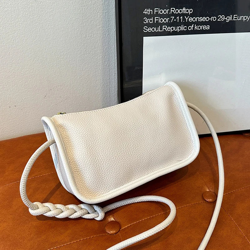 100%Real Cowhide Genuine Leather Sac Fashion Women Crossbody Bags For Ladies New High Capacity Shoulder Bag Handbag Female Purse