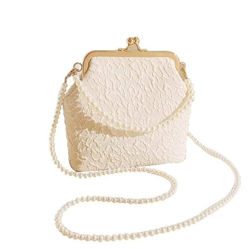 Mobile Phone Bags Pearl Chain Crossbody Bag for Women Shoulder Bags Makeup Bag Purse and Handbags Mother Kids Bag for Girl Сумка