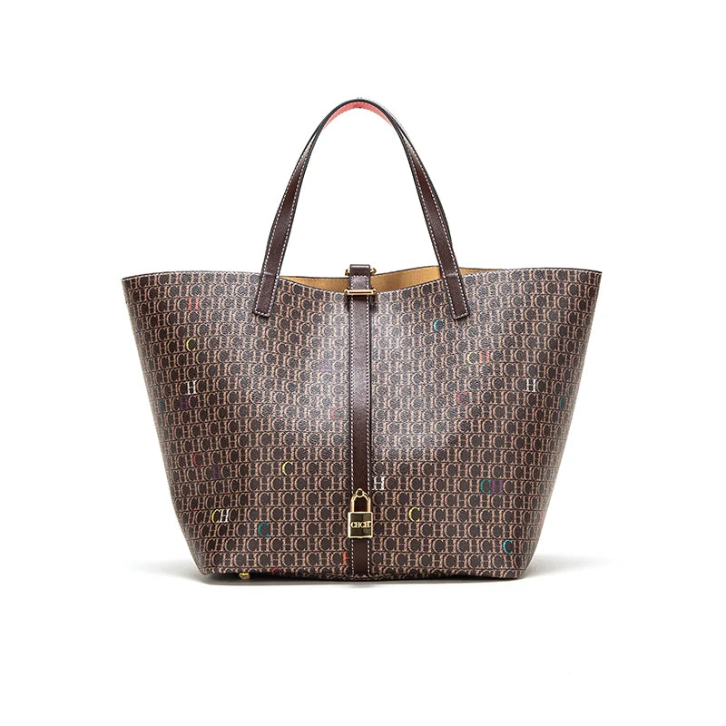 Brand New Luxury Designer High Capacity Tote Handbags for Office Women 2023 Trends Designer PVC Shopper Shoulder Shopping Bag