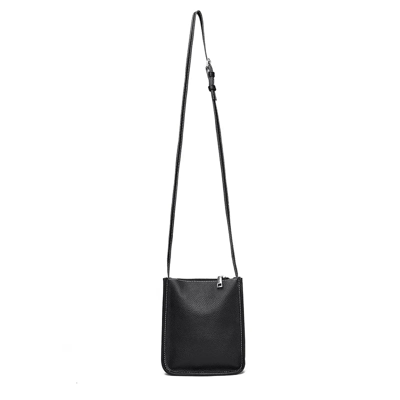 High Quality Genuine Leather Crossbody Bag for Women Vintage Cowhide Leather Shoulder Bag Small Luxury Designer Satchel Handbags