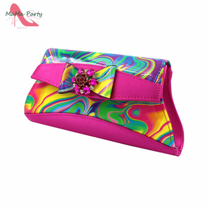 2024 New Design Italian Women Shoes and Bag to Match in Super High Heels in Yellow African Ladies Sandals for Wedding Party