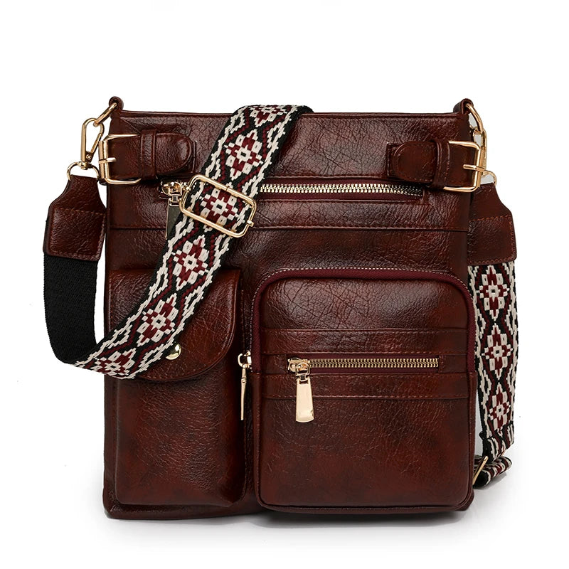 Designer Luxury Handbags 2025 New Vintage Soft Leather Tote Bags For Women Multi-pocket Shoulder Messenger Bags High quality Sac