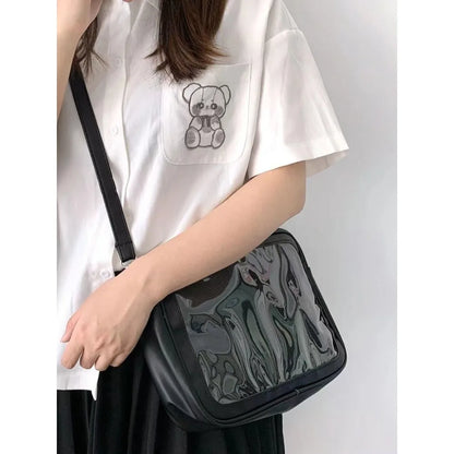 Female Ita Crossbody Bag Womens Transparent Messenger Bag Girls Cute-Lolita Shoulder Bags Teens Fashion Satchels Bag Ins