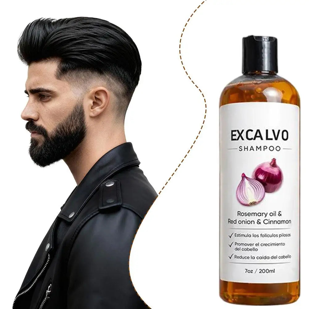 Rosemary Red Onion Shampoo 200ml Men's Thickening Nourishing Moisturizing Hair Care Oil-control for Dry Damaged Hair Daily Use