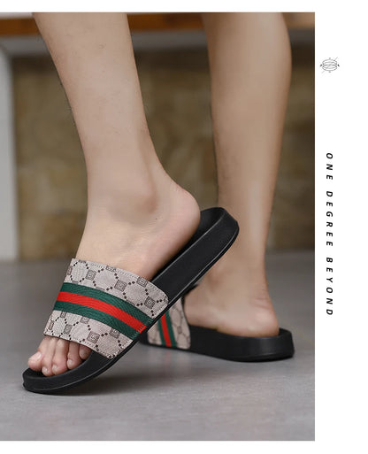 Fashion Brand Slippers for Men Ultra Soft Slides Non-slip Wear-resistant Sandals Men Casual Summer Indoor Outdoor Slippers