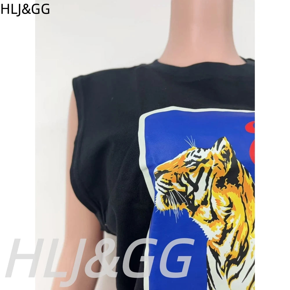 HLJ&GG Fashion Y2K Letter Print Tshirts Two Piece Sets Women O Neck Short Sleeve Crop Top And Polka Dot Shorts Outfit Streetwear