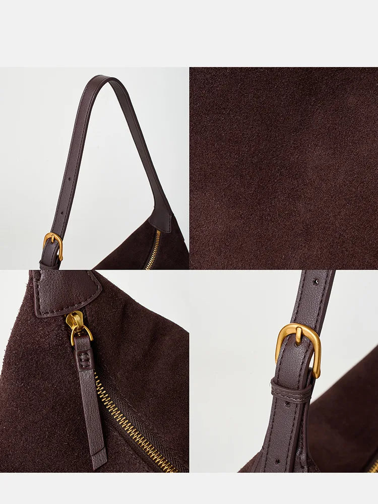 Punk Style Rivet Design Soft Leather Underarm Bags Women Solid Color Casual Shoulder Bag Large Capacity Lady Handbags bolsas