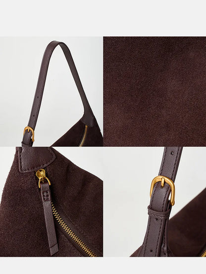 Punk Style Rivet Design Soft Leather Underarm Bags Women Solid Color Casual Shoulder Bag Large Capacity Lady Handbags bolsas