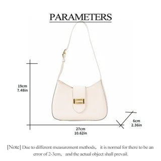 Women Bag Luxury Designer Clutch Handbags Solid Color Leather Underarm Shoulder Bag Casual Female Luxury Hobos Bags White Black