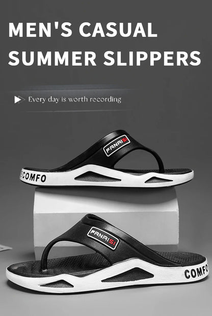 Flip-Flops For Men Breathable Comfortable Beach Sandals for Men Casual Shoes Flip-Flops Fashion Slippers for Outdoors