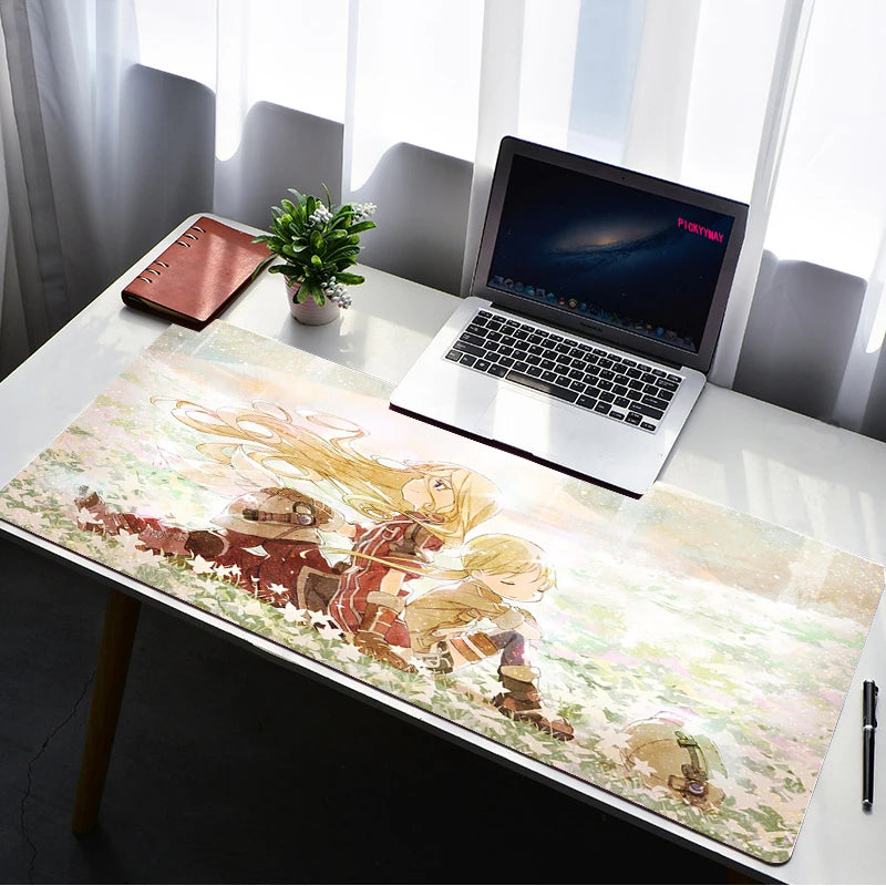Made in Abyss Mouse Pad PC Gamer Large Lock Edge Soft  Gaming Mousepad 900X400MM Non-slip Rubber Computer Desk Mat Pad Mausepad