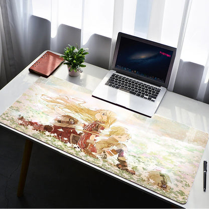 Made in Abyss Mouse Pad PC Gamer Large Lock Edge Soft  Gaming Mousepad 900X400MM Non-slip Rubber Computer Desk Mat Pad Mausepad