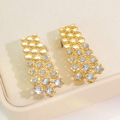 GZJPEI Shiny White Zircon Jewelry Set For Women Italy Nigeria Wedding Jewellery 18K Gold Plated Mother's Day Gift On Sale ﻿