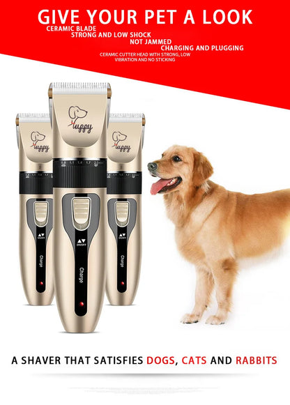 Electric Pet Clipper Grooming Kit for Dogs Reachageable Trimmer Haircut Cat Hair Cutting Remover Quiet Nail Grinder Machine Set