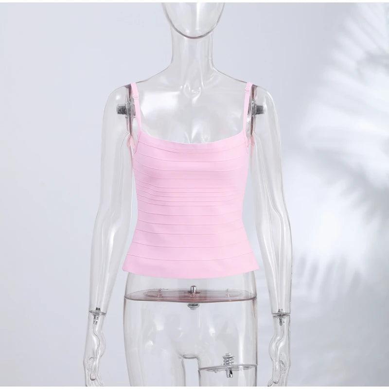 Sexy Women's Knit Ribbed Sling Tops Slim Sleeveless Backless Female Cropped Vest 2026 Spring Summer Lady Beach All-match Corset