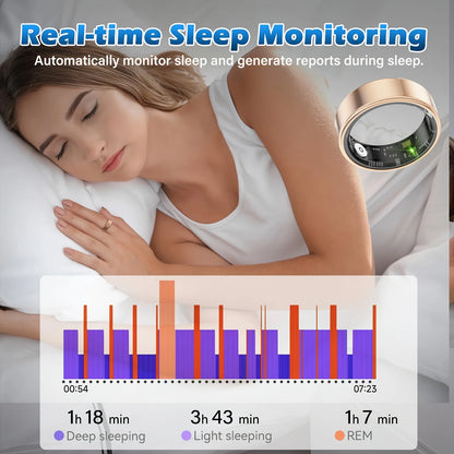 2026 Upgraded Smart Rings for Men Women, Health Monitoring Ring, Fitness Tracker with Sport Mode, Pedometer, Sleep, Step, IP68 Fitness Ring, Outdoor Activity Tracker Ring for Android for IPhone - Gifts for Him/Her