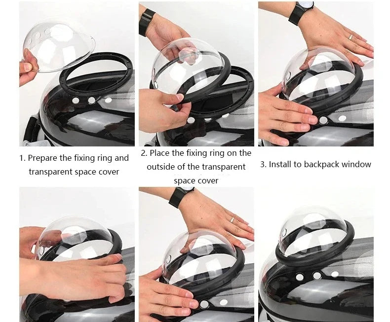 Transparent Breathable Portable Space Capsule Pet Carrier Backpack for Dog Cat Carrying Transport Bag