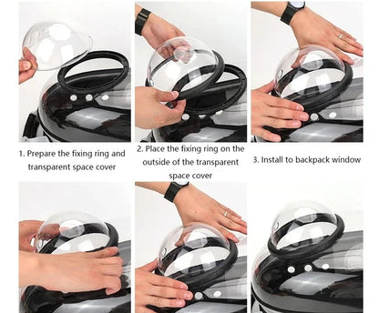 Transparent Breathable Portable Space Capsule Pet Carrier Backpack for Dog Cat Carrying Transport Bag