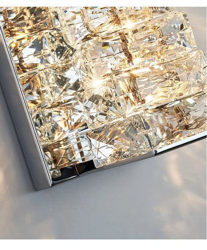 Luxury Crystal Wall Lamp Modern LED Sconce Chrome Gold Mirror Wall Light For Living Room Bedroom Aisle Indoor Decor Vanity Light