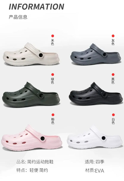 2026Summer Men Clogs Sandals Men's and Women's Leisure Slippers Beach Slides Home Garden Shoes Outdoor Sandals Plus Size46 47 48