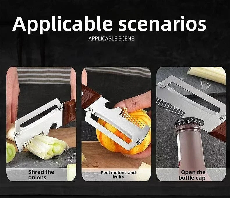 Kitchen Fruit Vegetable Processing Tool Peeler Stainless Steel Paring Knife Ergonomic Handle Portable Gadget for Daily Cooking