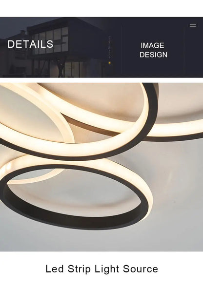Modern LED Ceiling Chandeliers With Remote Control Decor Home Ring Lamp Living Room Bedroom Dining Room Ceiling Light Fixtures