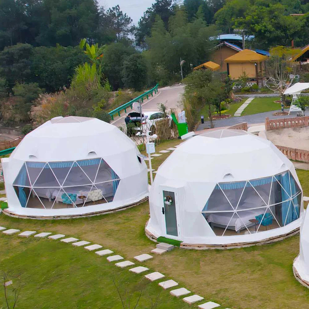 Outdoor Semi-Dome Igloo Camping Tent - Geodesic Dome Glass Sphere Tent Bubble House