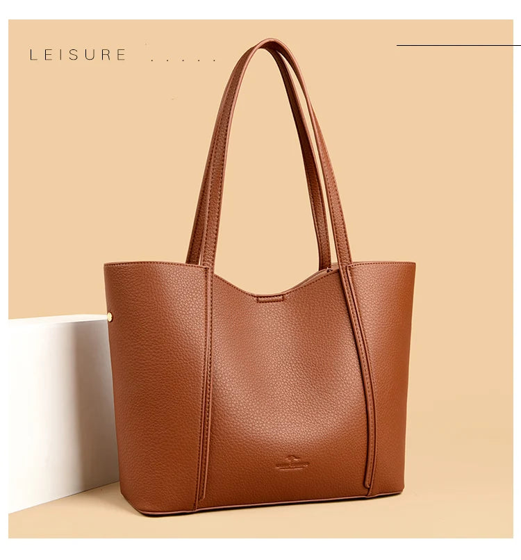 Luxury Designer Women Bags High Quality Leather Shoulder Crossbody Messenger Tote Bag Branded Large Handbag Purses for Female