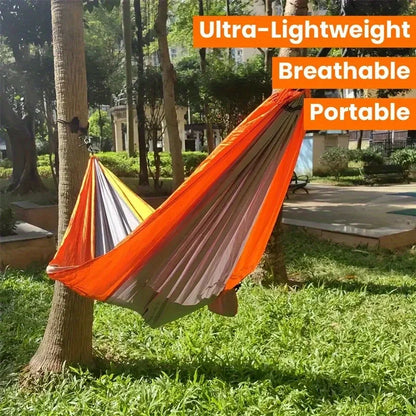 Ultralight Travel Hammock 661.39lbs Capacity Breathable Quick Dry with 2 Carabiners 2 Straps for Indoor Outdoor