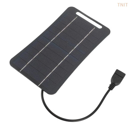[J] 2W Solar Charger Portable W/USB-C Fast Charging For Phone Power Banks Camping Hiking Emergency Power Supply