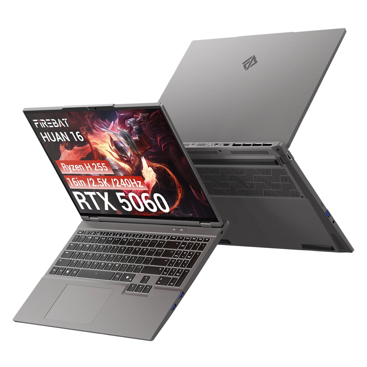 FIREBAT Huan 16 Pro AMD Ryzen 7 H 255 RTX 5060 DDR5 16GB RAM 512GB SSD WiFi6 BT5.3 16inch 2.5K 240Hz Screen gaming laptop
