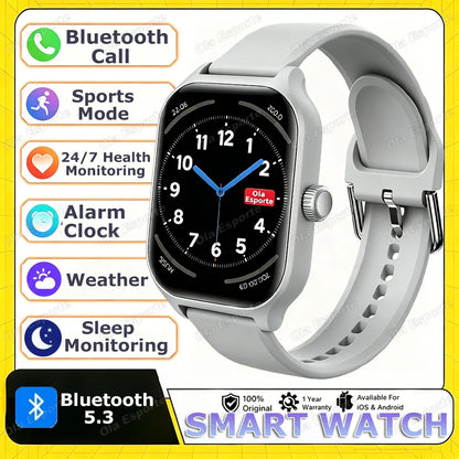 2026 New Men's Smart Watch Women's Gift Heart Rate Blood Oxygen ECG Sports Fitness Watch Electronics Bluetooth Call Smartwatch