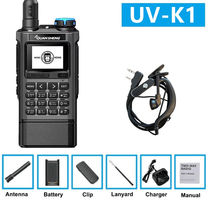 Quansheng K1 Kong Mini 5W Air Band 200Ch Communication Radio 10Km Long Range Walkie Talkie