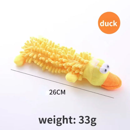 Interactive Cotton Rope Donkey Toy Grey/Brown Plush Sound Pet Training Game for Kittens And Dogs Creative Bite And Play Activity
