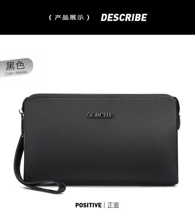 Leather Wallet FL-V1 Men Business Clutch Bag Smart Fingerprint Lock Security Anti Theft Handbag Black Safety Men Wallet сумка 가방