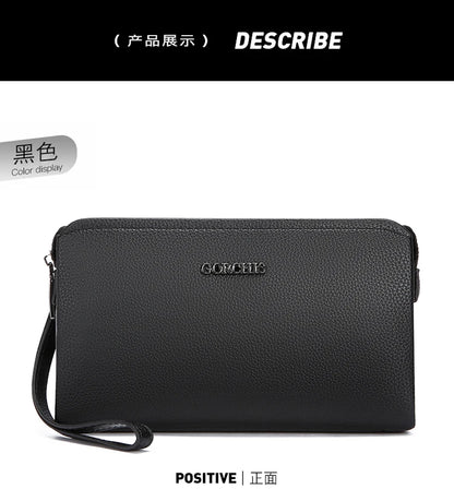 Leather Wallet FL-V1 Men Business Clutch Bag Smart Fingerprint Lock Security Anti Theft Handbag Black Safety Men Wallet сумка 가방