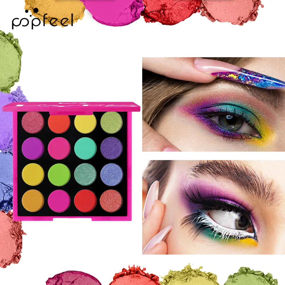 Essential Eye Makeup Set for Beginners Matte&Shimmer Eyeshadow Palette, Mascara, Eyebrow Pencil, Lip Eyeliner,Brush Tool Set Box